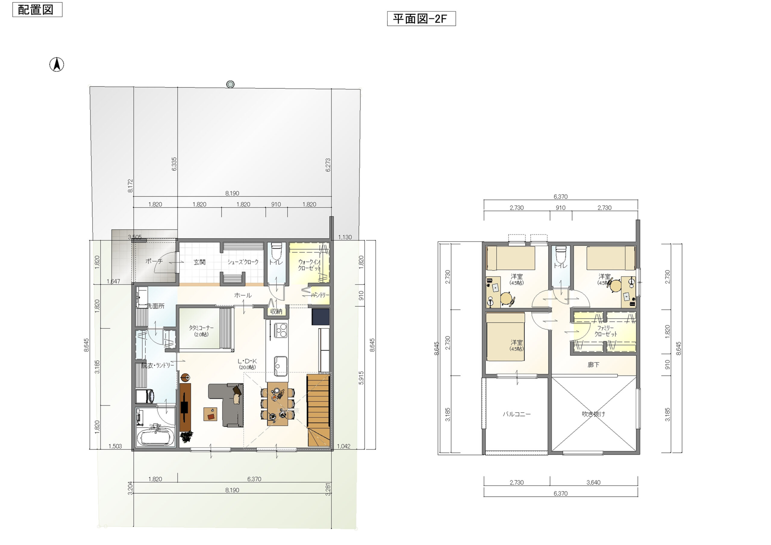 プラン例 ※ING-homeは完全注文住宅ですので、ヒアリングから新たにプランをご提案します。(間取) プラン例 ※ING-homeは完全注文住宅ですので、ヒアリングから新たにプランをご提案します。(間取)
