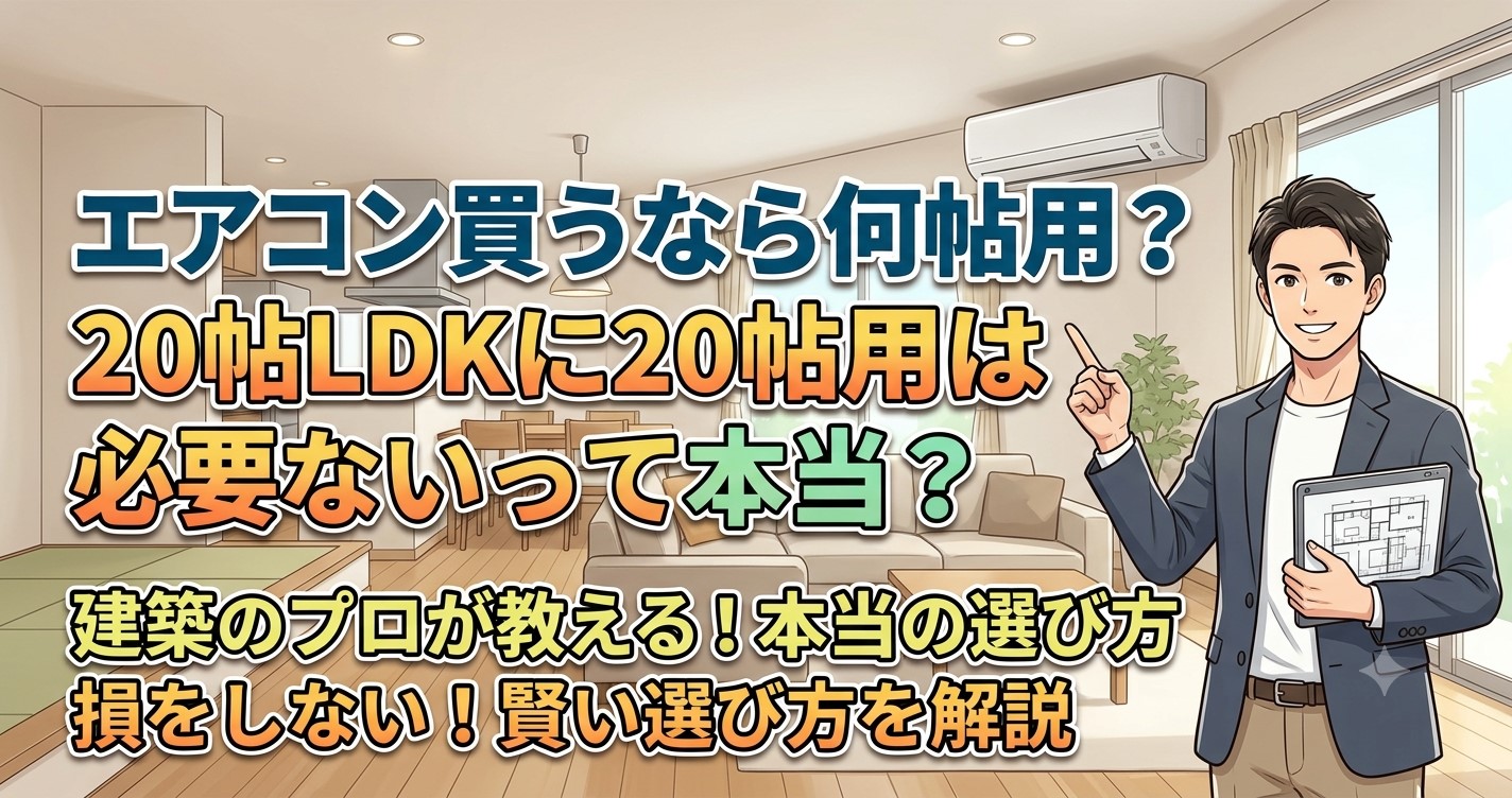 エアコン買うなら何帖用？20帖LDKに20帖用は必要ないって本当？