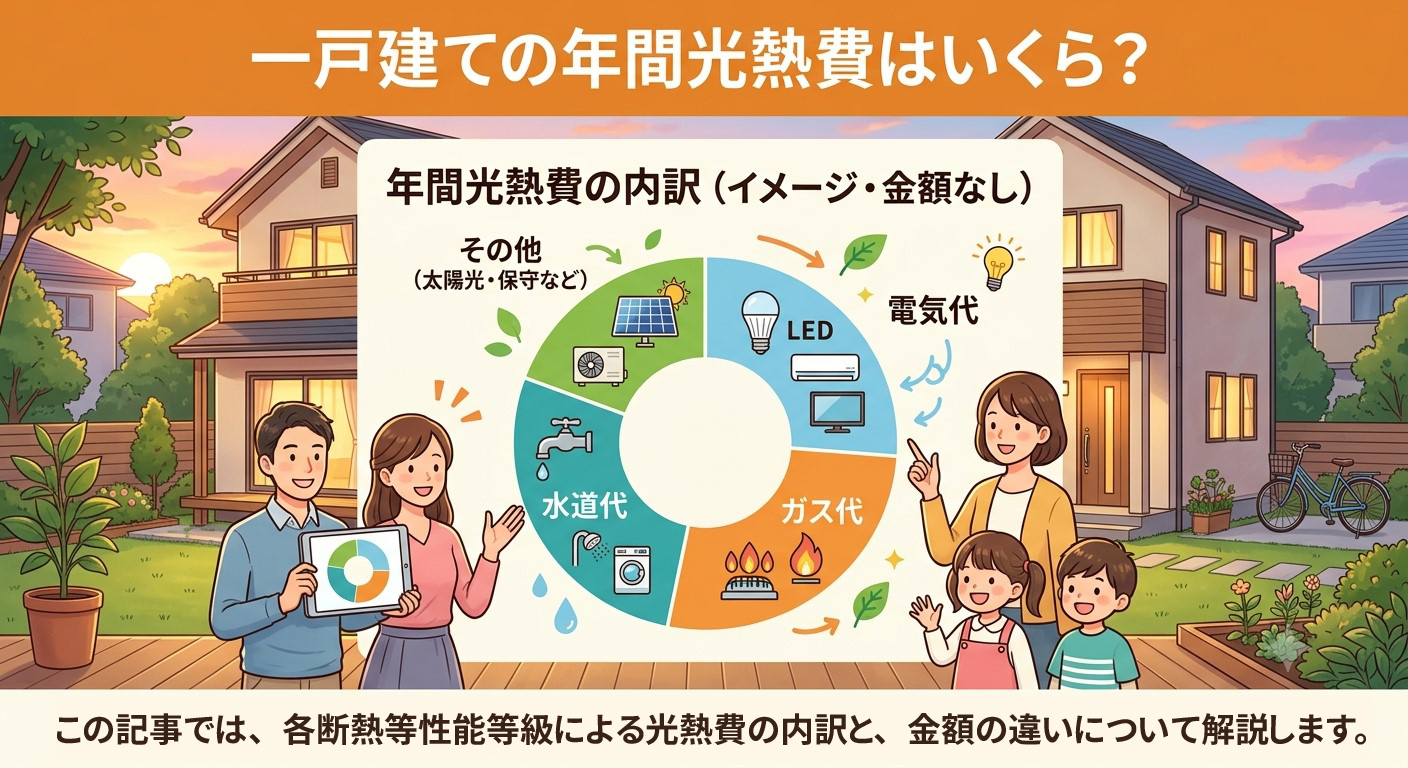 一戸建ての年間光熱費はいくら？それぞれの断熱等性能等級によっての違いも解説