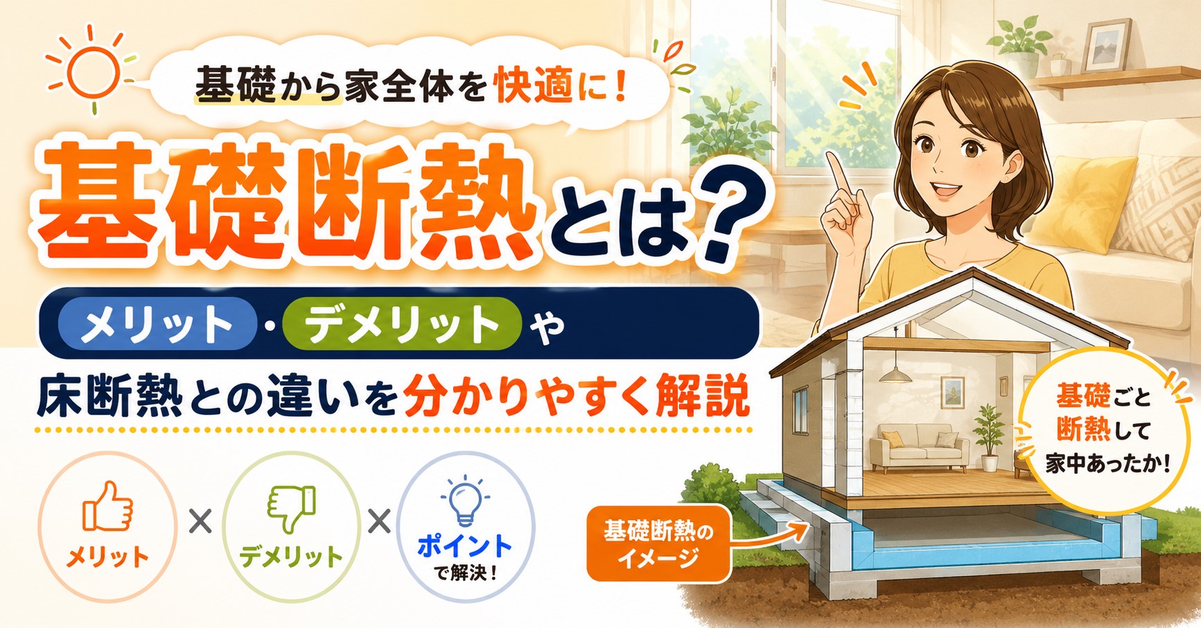 基礎断熱とは？メリット・デメリットや床断熱との違いを分かりやすく解説