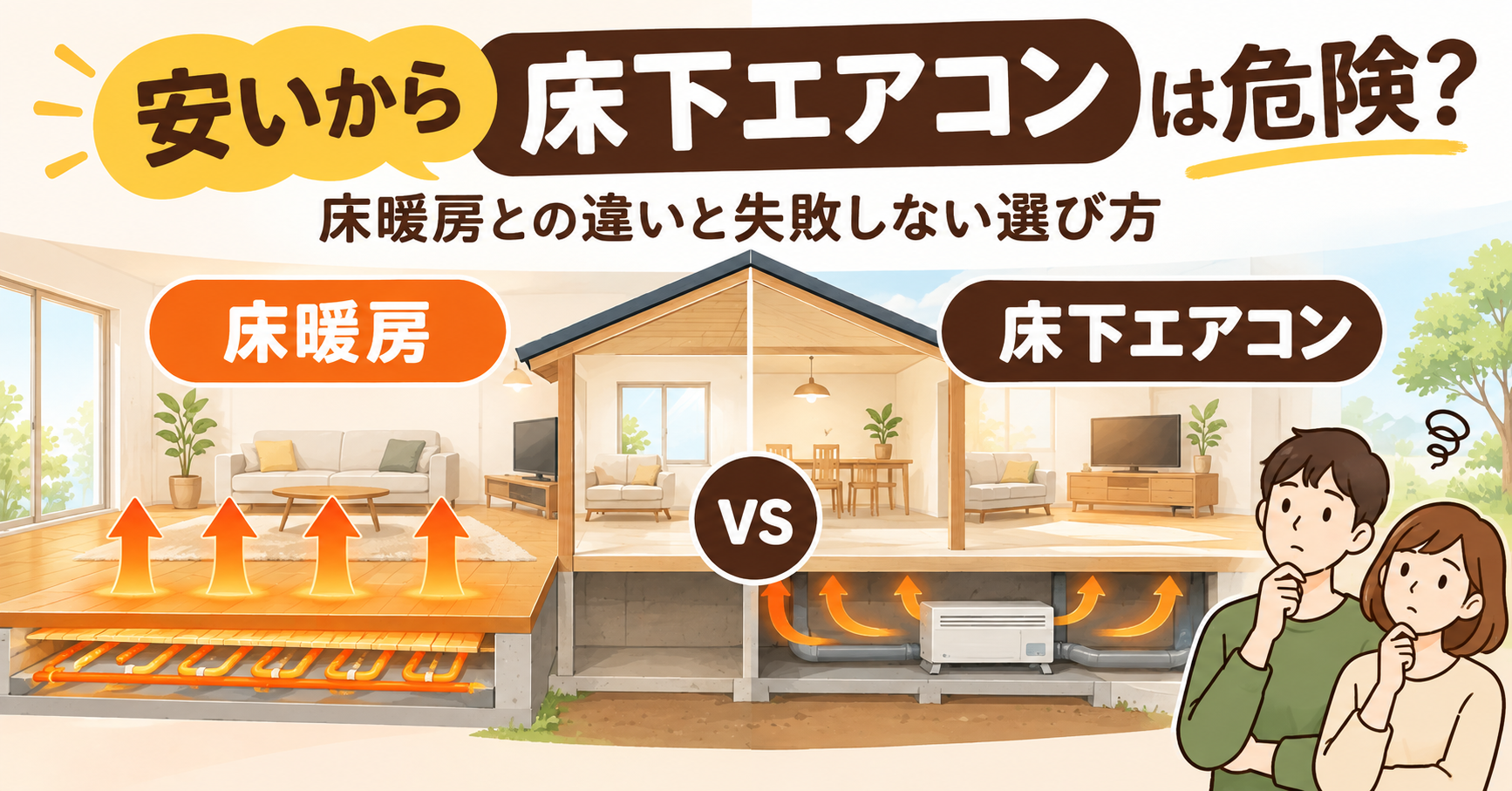 「安いから床下エアコン」は危険？床暖房との違いと失敗しない選び方